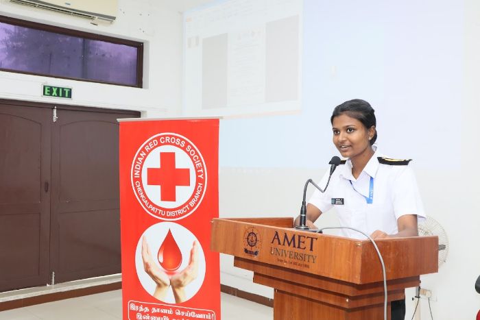 Youth Red Cross AMET Branch in association with the Department of Marine Engineering is commemorating Red Cross Day, on 10 May 2022
