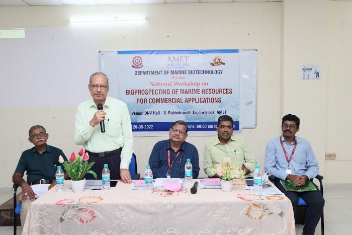 National Workshop on Bioprospecting of Marine Resources for Commercial Applications, organized by Dept. of Marine Biotechnology, on 20 May 2022