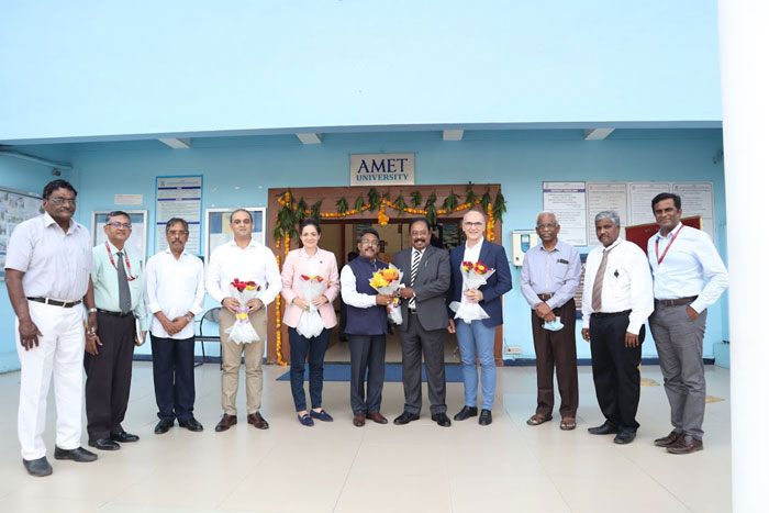 Ms.Simona Toma, Managing Director, Mr.Tihomir Baraba, General Manager, Capt.Jatinder Bhoai, General Manager, M/s.OSM Asia Singapore and Capt.Ramaswamy, CEO, M/s.OSM Fleet Management India Pvt. Ltd., visited our campus, on 01 Apr 2022