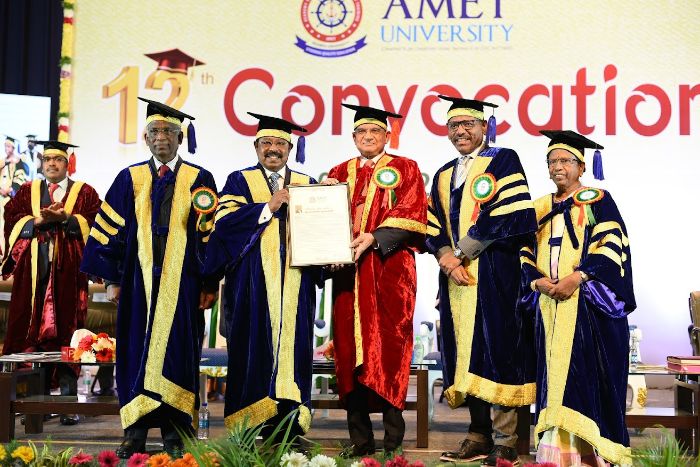 12th Convocation of AMET University, on 05 Dec 2022
