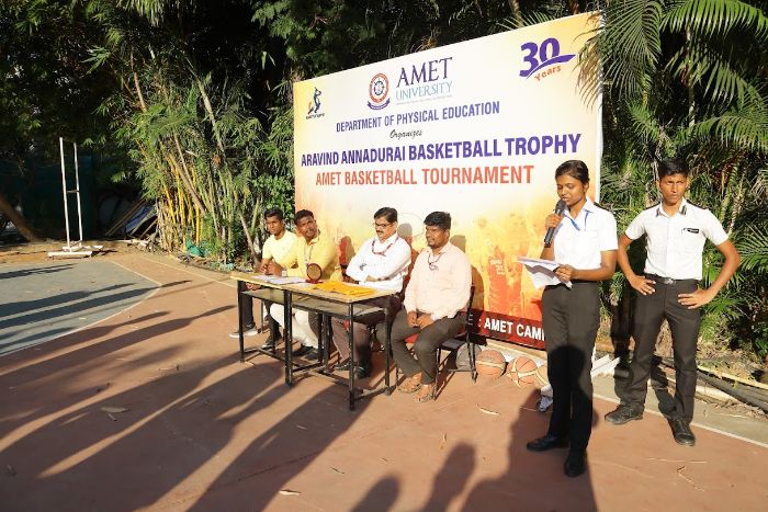 Aravind Annadurai Basketball Trophy - AMET Basketball Tournament, organized by Dept. of Physical Education, on 27 Feb 2023