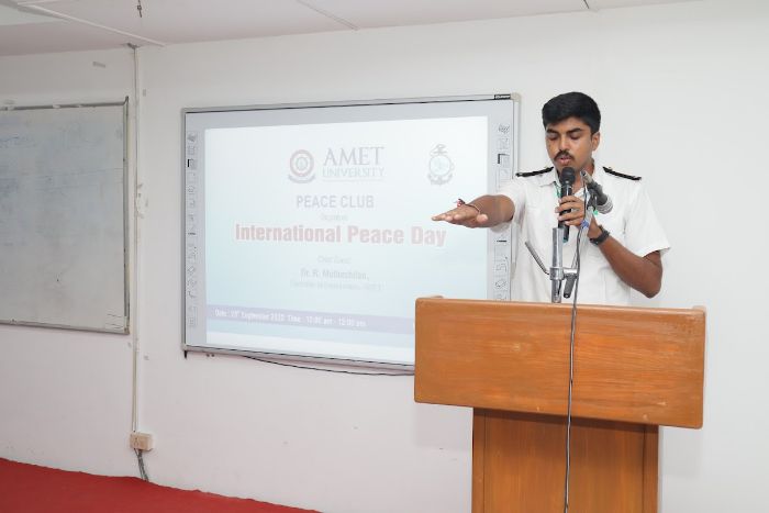 International Peace Day, organized by AMET Peace Club, on 28 Sep 2022