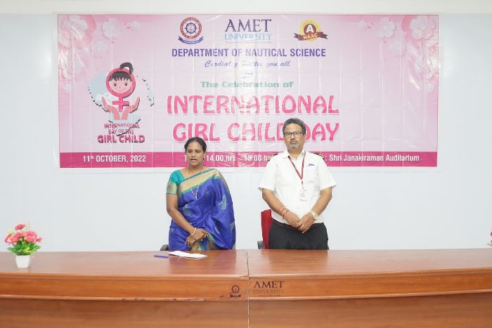 Celebration of International Girl Child Day, organized by Department of Nautical Science, on 11 Oct 2022